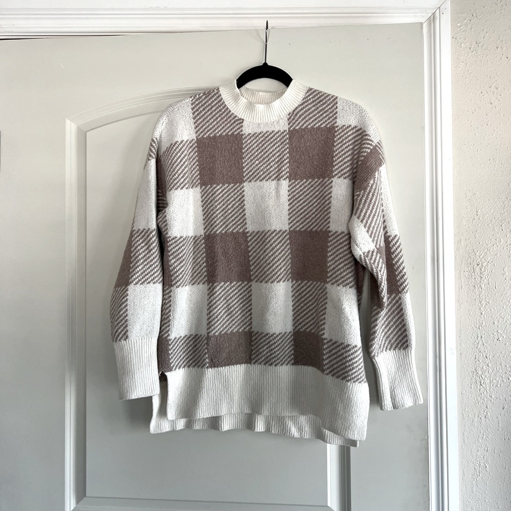 Abercrombie Plaid Oversized Sweater